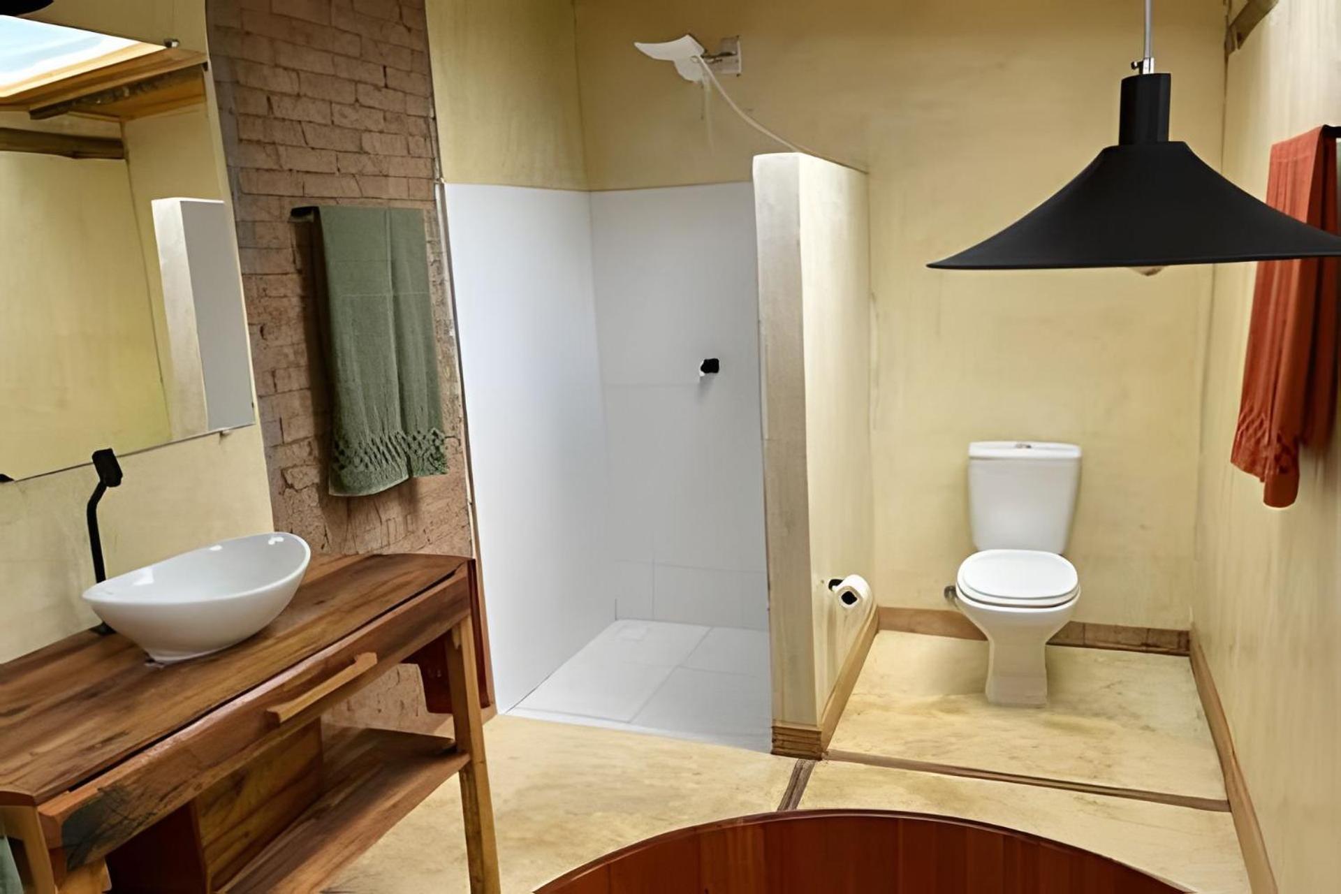 Affittacamere Sitio Santo Antonio - Chale 1 Com Ofuro Atibaia Esterno foto